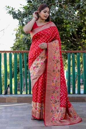 Buy bandhani sarees at heer fashion in wholesale price